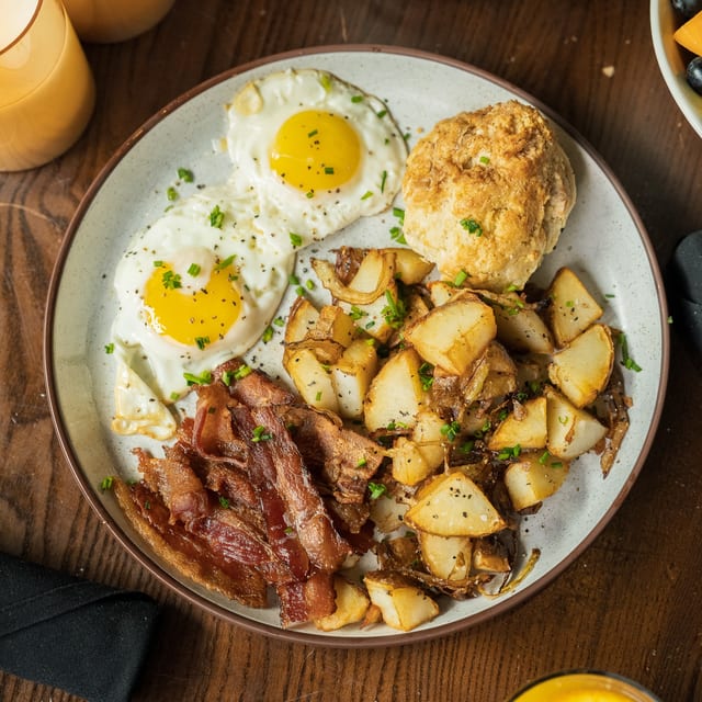 Steam Breakfast Plate.