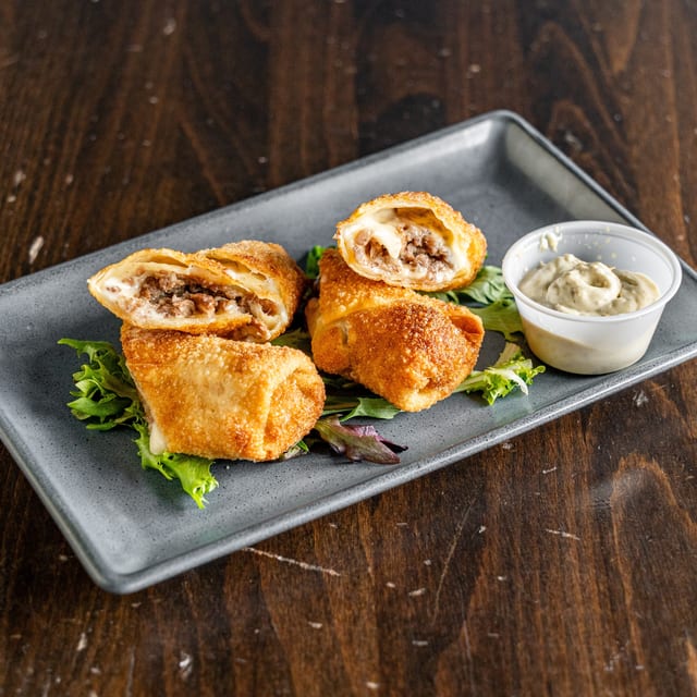 Cheesesteak Egg Rolls.
